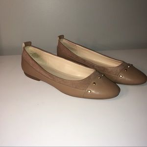 Suede Nude Flats